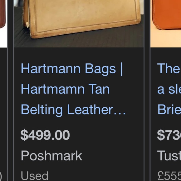 Hartmann Lawyer Briefcase in belting leather with Brass Lock & Structured Design - Picture 15 of 16